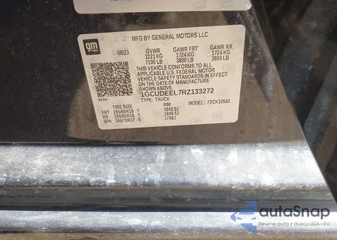 2024 Chevrolet Silverado 1500 4Wd Short Bed Rst из США, поврежденный, VIN 1GCUDEEL7RZ133272